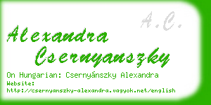 alexandra csernyanszky business card