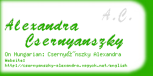 alexandra csernyanszky business card